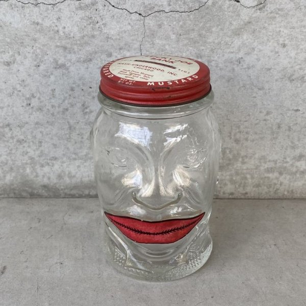 画像2: VINTAGE ANTIQUE LUCKY JOE BANK BOTTLE JAR ヴィンテージ アンティーク コインバンク 貯金箱 グラスジャー / コレクタブル 瓶 ボトル ガラス オブジェ アメリカ USA (2) (2)