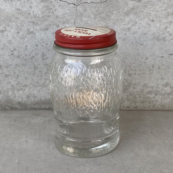 画像3: VINTAGE ANTIQUE LUCKY JOE BANK BOTTLE JAR ヴィンテージ アンティーク コインバンク 貯金箱 グラスジャー / コレクタブル 瓶 ボトル ガラス オブジェ アメリカ USA (2) (3)