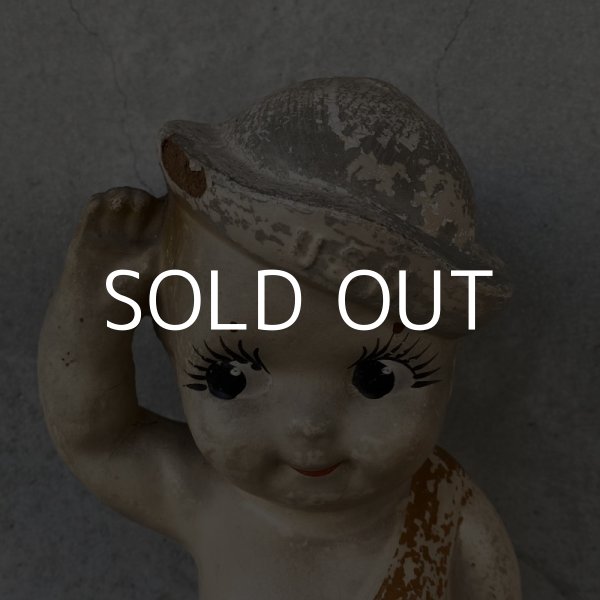 画像7: VINTAGE ANTIQUE U.S.NAVY SAILOR DOLL  KEWPIE ヴィンテージ アンティーク キューピー人形 ネイビー / コレクタブル オブジェ コンポジション セーラー人形 軍人 水平 船員 ディスプレイ  置物 雑貨 アメリカ (7)