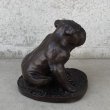 画像3: VINTAGE ANTIQUE BULLDOG OBJECT ヴィンテージ アンティーク ブルドッグ オブジェ / コレクタブル ディスプレイ インテリア 犬 置物 雑貨 イングランド ENGLAND (3)