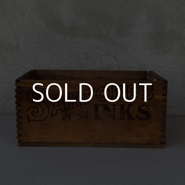 画像4: VINTAGE ANTIQUE WOOD CRATE WOODEN BOX SANFORD MFG CO ヴィンテージ アンティーク ウッドボックス 木箱 / インダストリアル コレクタブル 収納 ケース 店舗什器 アメリカ USA  (4)