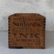 画像2: VINTAGE ANTIQUE WOOD CRATE WOODEN BOX SANFORD MFG CO ヴィンテージ アンティーク ウッドボックス 木箱 / インダストリアル コレクタブル 収納 ケース 店舗什器 アメリカ USA  (2)