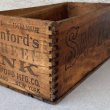 画像8: VINTAGE ANTIQUE WOOD CRATE WOODEN BOX SANFORD MFG CO ヴィンテージ アンティーク ウッドボックス 木箱 / インダストリアル コレクタブル 収納 ケース 店舗什器 アメリカ USA  (8)