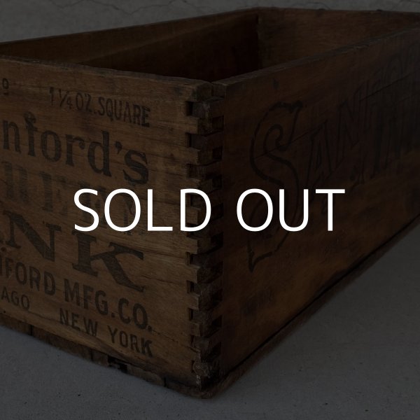 画像8: VINTAGE ANTIQUE WOOD CRATE WOODEN BOX SANFORD MFG CO ヴィンテージ アンティーク ウッドボックス 木箱 / インダストリアル コレクタブル 収納 ケース 店舗什器 アメリカ USA  (8)