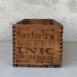 画像3: VINTAGE ANTIQUE WOOD CRATE WOODEN BOX SANFORD MFG CO ヴィンテージ アンティーク ウッドボックス 木箱 / インダストリアル コレクタブル 収納 ケース 店舗什器 アメリカ USA  (3)