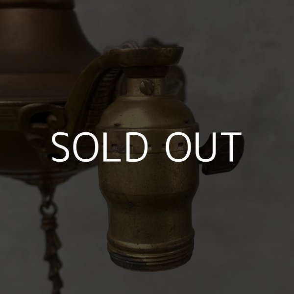 画像7: VINTAGE ANTIQUE ヴィンテージ アンティーク シャンデリア 吊り下げライト / 3灯 ライト ペンダントライト ブラス 真鍮 天井照明 店舗什器 アメリカ USA   (7)