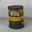 画像2: VINTAGE ANTIQUE RIVAL DOG FOOD BANK TIN CAN ヴィンテージ アンティーク コインバンク 貯金箱 缶 / コレクタブル ドッグフード アドバタイジング ブリキ 企業物 雑貨 アメリカ USA (2)