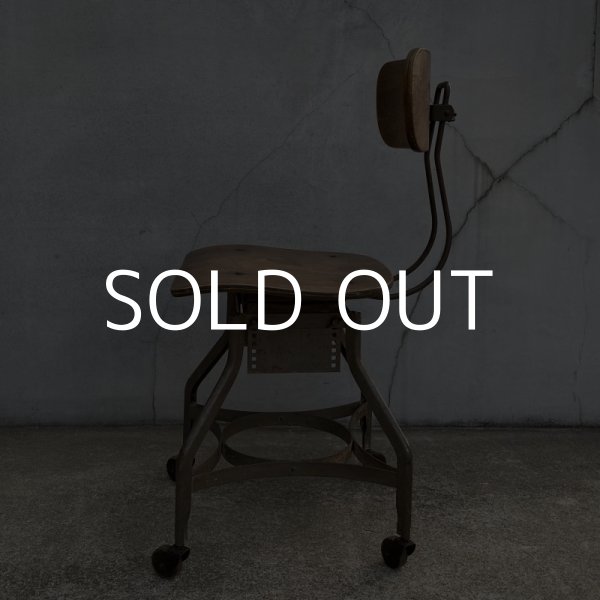 画像4: VINTAGE ANTIQUE TOLEDO CHAIR ヴィンテージ アンティーク トレド ドラフティングチェア 椅子 / インダストリアル ウッド アイアン 家具 木製 鉄 店舗 什器 UHL アメリカ (4)