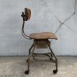 画像3: VINTAGE ANTIQUE TOLEDO CHAIR ヴィンテージ アンティーク トレド ドラフティングチェア 椅子 / インダストリアル ウッド アイアン 家具 木製 鉄 店舗 什器 アメリカ (3)