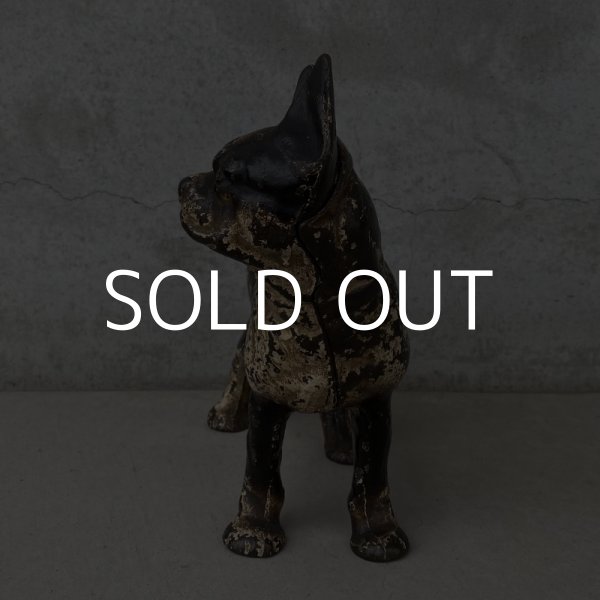 画像3: VINTAGE ANTIQUE BOSTON TERRIER DOOR STOPPER ヴィンテージ アンティーク ボストンテリア ドアストッパー / コレクタブル オブジェ キャストアイアン 鋳物 置物 犬 店舗什器 アメリカ  (1) (3)