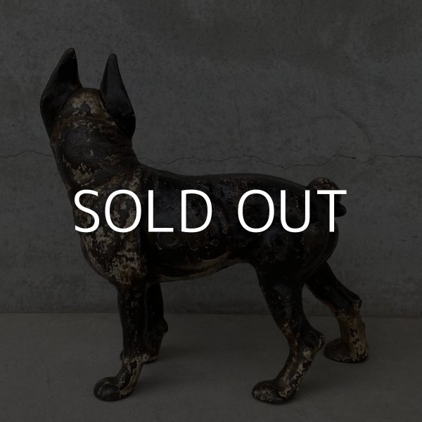 画像2: VINTAGE ANTIQUE BOSTON TERRIER DOOR STOPPER ヴィンテージ アンティーク ボストンテリア ドアストッパー / コレクタブル オブジェ キャストアイアン 鋳物 置物 犬 店舗什器 アメリカ  (1) (2)