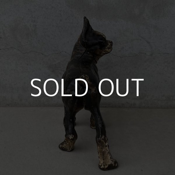 画像4: VINTAGE ANTIQUE BOSTON TERRIER DOOR STOPPER ヴィンテージ アンティーク ボストンテリア ドアストッパー / コレクタブル オブジェ キャストアイアン 鋳物 置物 犬 店舗什器 アメリカ  (1) (4)