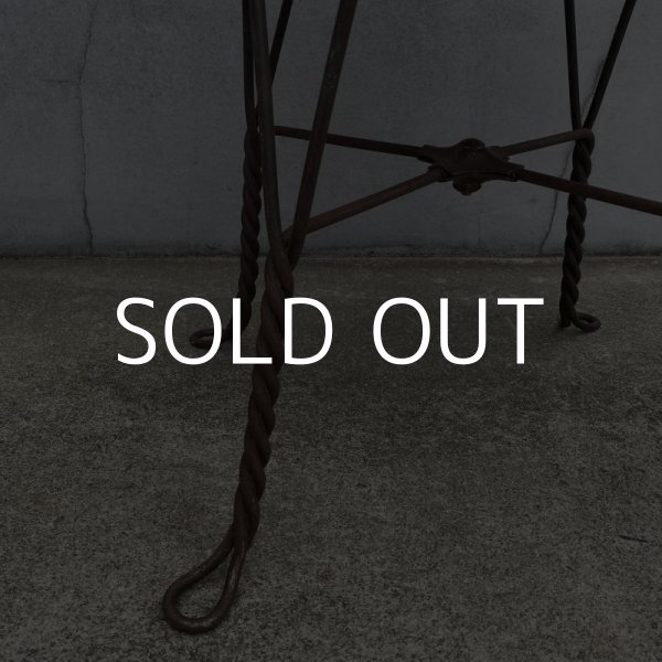 画像10: VINTAGE ANTIQUE ICE CREAM PARLOR CHAIR ヴィンテージ アンティーク アイスクリームパーラーチェア 椅子 / ウッド アイアン 木製 家具 店舗 什器 アメリカ USA (2) (10)