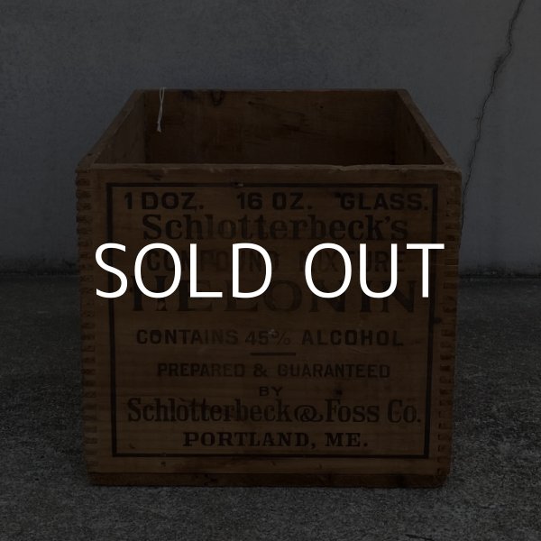 画像2: VINTAGE ANTIQUE WOOD CRATE WOODEN BOX HELONIN ヴィンテージ アンティーク ウッドボックス 木箱 / インダストリアル コレクタブル 収納 ケース ガレージ ガーデニング 店舗什器 アメリカ USA  (2)