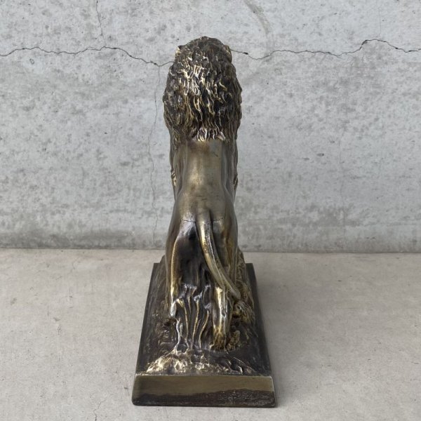 画像4: VINTAGE ANTIQUE COINBANK LION ヴィンテージ アンティーク コインバンク 貯金箱 ライオン / コレクタブル オブジェ ノベルティー 銀行 動物 置物 アメリカ (4)