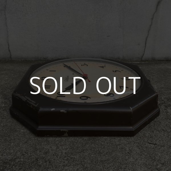 画像6: VINTAGE ANTIQUE WALL CLOCK TELECHRON ヴィンテージ アンティーク ウォールクロック 壁掛け時計 テレクロン / インダストリアル スクールクロック 八角形 鉄 店舗什器 アメリカ USA (6)