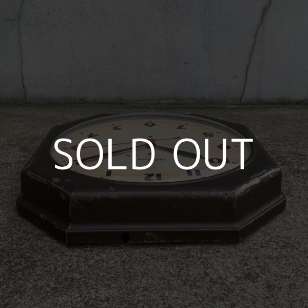 画像4: VINTAGE ANTIQUE WALL CLOCK TELECHRON ヴィンテージ アンティーク ウォールクロック 壁掛け時計 テレクロン / インダストリアル スクールクロック 八角形 鉄 店舗什器 アメリカ USA (4)