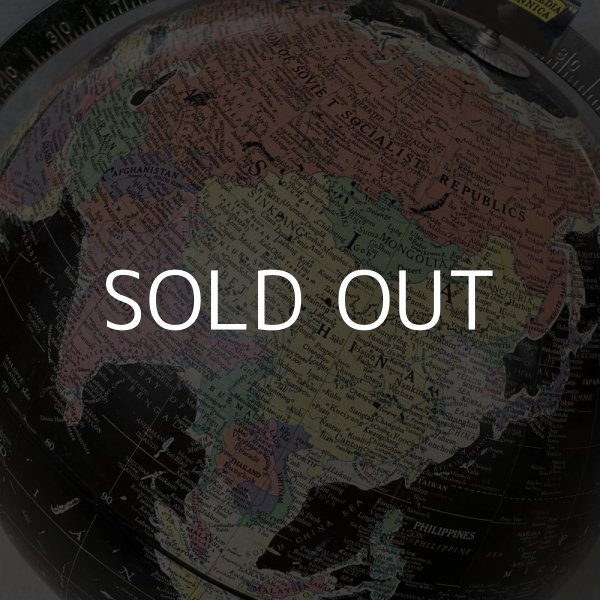 画像7: VINTAGE ANTIQUE REPLOGLE GLOBE BLACK OCEAN ヴィンテージ アンティーク 地球儀 ブラックオーシャン / コレクタブル 地図 インテリア 60' 黒色 店舗什器 アメリカ USA (7)