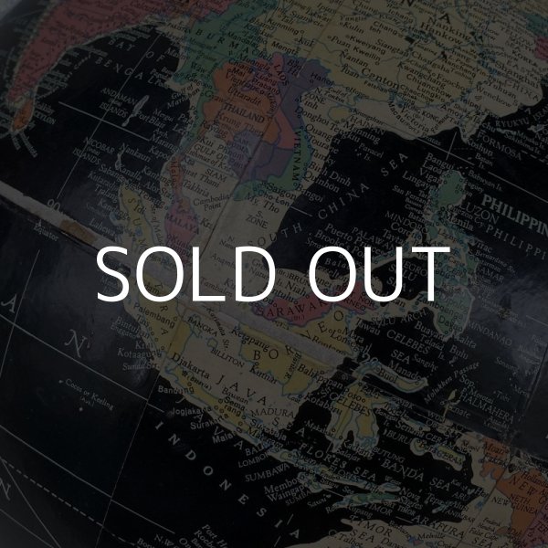 画像8: VINTAGE ANTIQUE REPLOGLE GLOBE BLACK OCEAN ヴィンテージ アンティーク 地球儀 ブラックオーシャン / コレクタブル 地図 インテリア 50' 黒色 店舗什器 アメリカ USA (8)