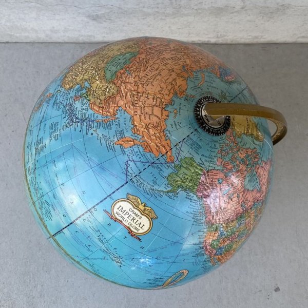 画像3: VINTAGE ANTIQUE CRAM'S IMPERIAL WORLD GLOBE ヴィンテージ アンティーク 地球儀 / コレクタブル 地図 インテリア 店舗什器 アメリカ USA (2) (3)