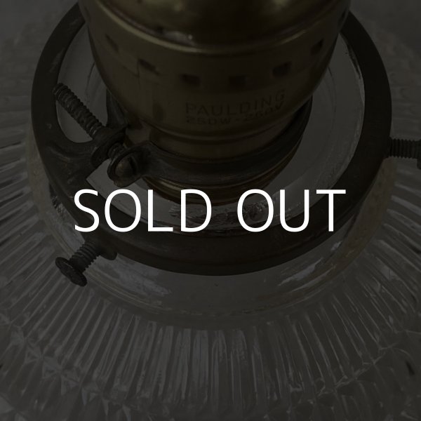 画像7: VINTAGE ANTIQUE LIGHT ヴィンテージ アンティーク 吊り下げライト 照明 / ライト ランプ ペンダントライト ガラスシェード 天井照明 PAULDING アメリカ USA  (7)