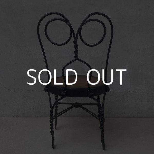 画像3: VINTAGE ANTIQUE KIDS CHAIR ヴィンテージ アンティーク 椅子 アイスクリームチェア パーラーチェア / キッズ 子供用 家具 インテリア アイアン 店舗什器 アメリカ USA (3)