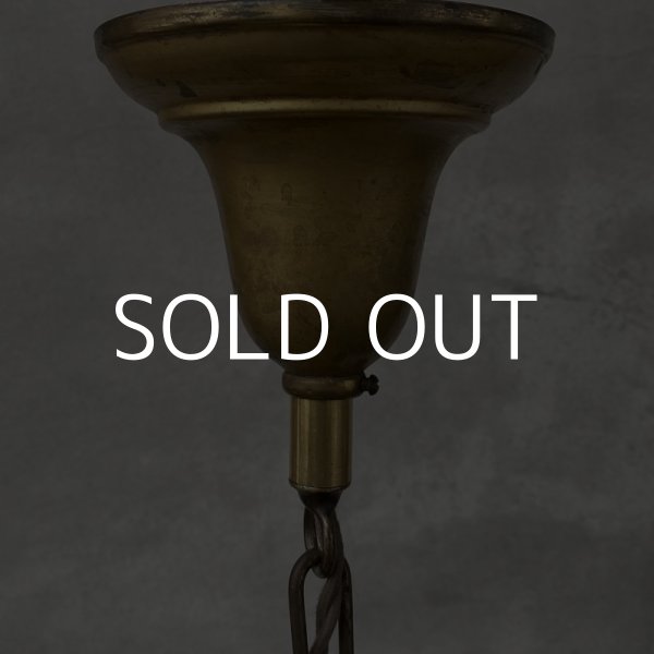 画像5: VINTAGE ANTIQUE ヴィンテージ アンティーク シャンデリア 吊り下げライト / 4灯 ライト シーリングライト ブラス 真鍮 天井照明 店舗什器 アメリカ USA   (5)