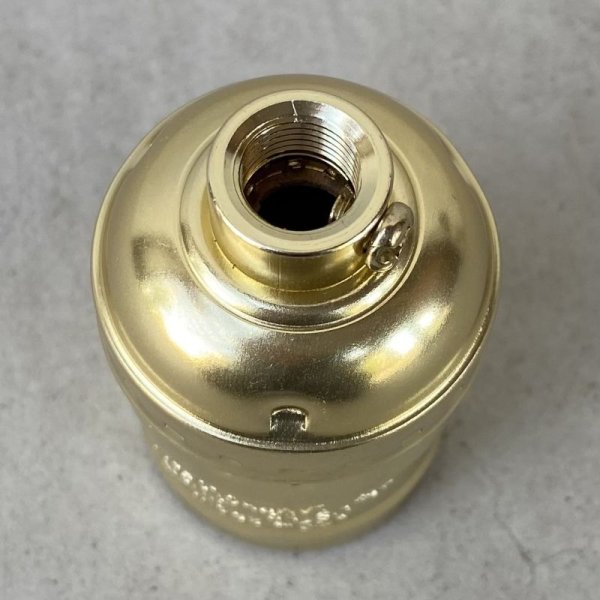 画像3: LEVITON LAMP SOCKET レビトン キーレス ソケット ランプ 真鍮色 E26 / インダストリアル ライト リペアパーツ 照明 電気  短い アメリカ USA  (3)