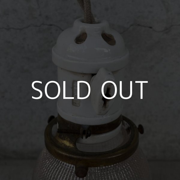 画像6: VINTAGE ANTIQUE LIGHT ヴィンテージ アンティーク 吊り下げライト 照明 / ライト ランプ ペンダントライト ガラスシェード ポーセリン 天井照明 アメリカ USA  (1) (6)