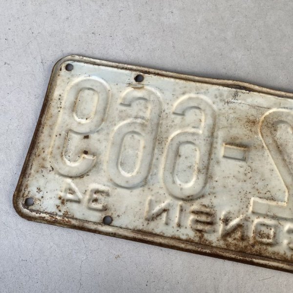 画像7: VINTAGE ANTIQUE LICENSE PLATE ヴィンテージ アンティーク ナンバープレート / インダストリアル モーター系 ガレージ ディスプレイ 車 店舗 アメリカ (7)