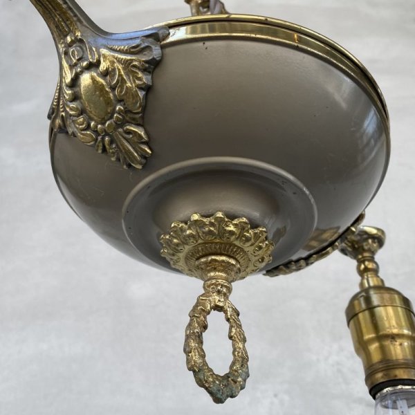 画像3: VINTAGE ANTIQUE LIGHT HUBBELL ヴィンテージ アンティーク シャンデリア 吊り下げライト  シーリングランプ 天井照明 / 2灯 ライト ペンダントライト E26 店舗什器 アメリカ USA (1) (3)