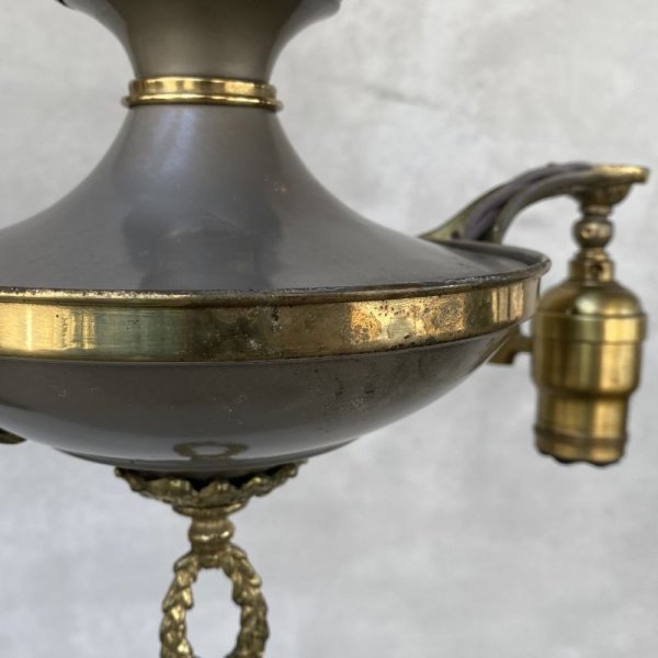 画像4: VINTAGE ANTIQUE LIGHT HUBBELL ヴィンテージ アンティーク シャンデリア 吊り下げライト  シーリングランプ 天井照明 / 2灯 ライト ペンダントライト E26 店舗什器 アメリカ USA (1) (4)