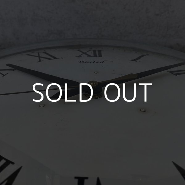 画像7: VINTAGE ANTIQUE WALL CLOCK UNITED CLOCK ヴィンテージ アンティーク ウォールクロック 壁掛け時計 / インダストリアル コレクタブル スクールクロック 店舗什器 アメリカ USA (7)