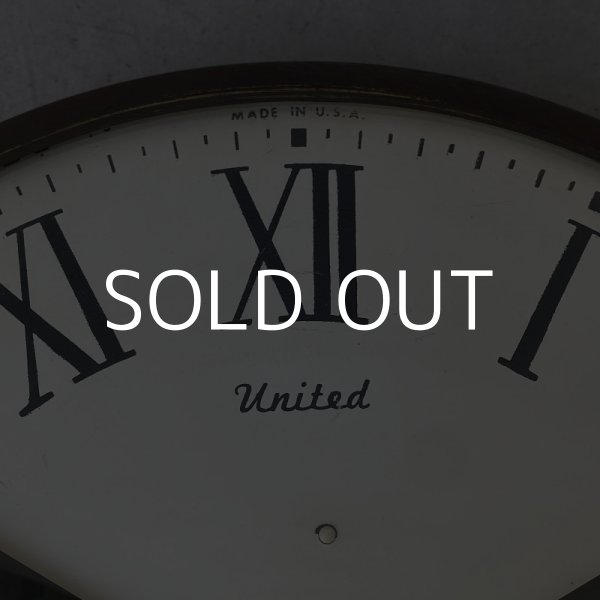 画像8: VINTAGE ANTIQUE WALL CLOCK UNITED CLOCK ヴィンテージ アンティーク ウォールクロック 壁掛け時計 / インダストリアル コレクタブル スクールクロック 店舗什器 アメリカ USA (8)