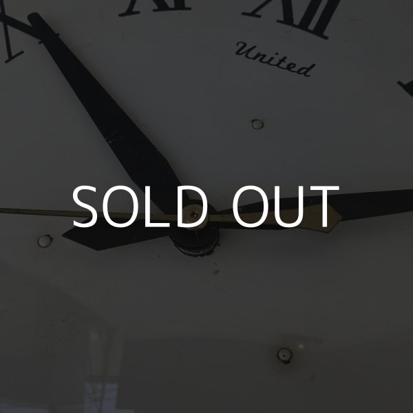 画像11: VINTAGE ANTIQUE WALL CLOCK UNITED CLOCK ヴィンテージ アンティーク ウォールクロック 壁掛け時計 / インダストリアル コレクタブル スクールクロック 店舗什器 アメリカ USA (11)