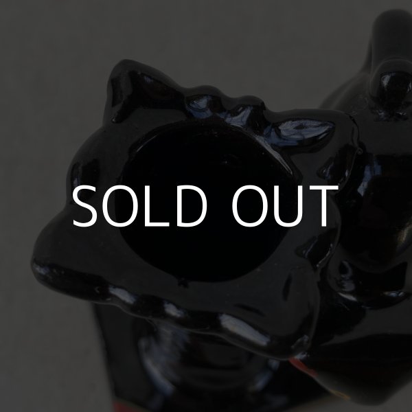 画像8: VINTAGE ANTIQUE CERAMIC PEN HOLDER BLACK CAT ヴィンテージ アンティーク セラミック ペンホルダー 黒猫 / コレクタブル オブジェ ディスプレイ 陶器 置物 輸出用 (8)