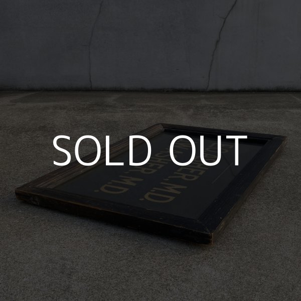 画像4: VINTAGE ANTIQUE SIGN ヴィンテージ アンティーク  看板 サイン / コレクタブル インテリア ウォールインテリア 病院 壁掛け ガラス ウッド 店舗什器 アメリカ USA (4)