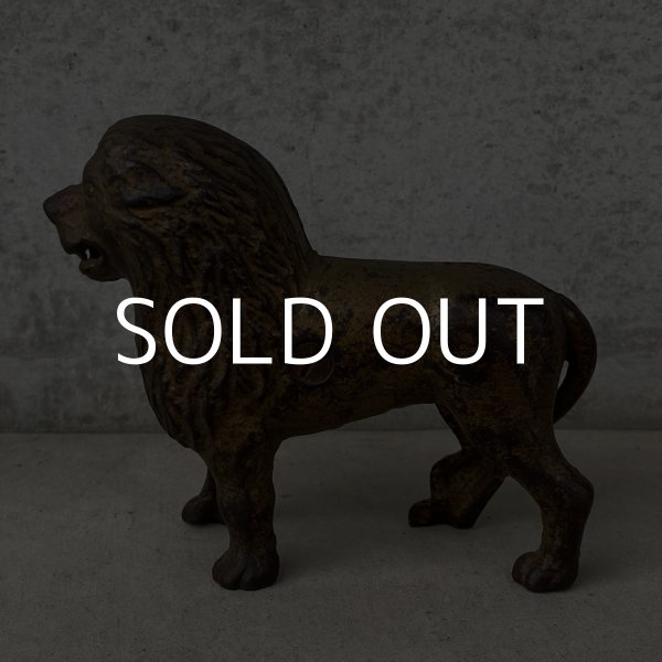 画像4: VINTAGE ANTIQUE PIGGY BANK LION ヴィンテージ アンティーク ライオン コインバンク 貯金箱 / コレクタブル オブジェ インテリア 置物 雑貨 小物 動物 アメリカ (4)
