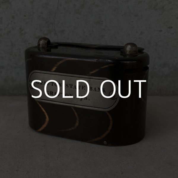 画像1: VINTAGE ANTIQUE COIN BANK JAPANED JAPANCOLOR ヴィンテージ アンティーク コインバンク 貯金箱 ジャパンド ジャパンカラー / コレクタブル オブジェ インテリア ノベルティー 銀行 アメリカ (1)