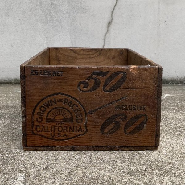 画像2: VINTAGE ANTIQUE WOOD CRATE WOODEN BOX SIMON BROS INC ヴィンテージ アンティーク ウッドボックス 木箱 / コレクタブル 収納 ケース ガレージ ガーデニング 店舗什器 アメリカ USA  (2)