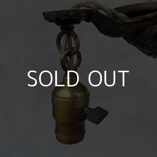 画像7: VINTAGE ANTIQUE LIGHT GE ヴィンテージ アンティーク シャンデリア 吊り下げライト  照明 / 2灯 ライト ペンダントライト 天井照明 店舗什器 アメリカ USA (2) (7)