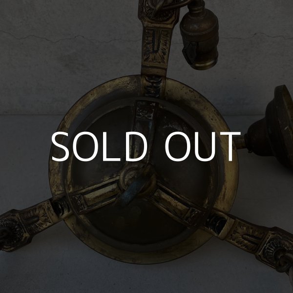 画像4: VINTAGE ANTIQUE LIGHT HUBBELL ヴィンテージ アンティーク シャンデリア 吊り下げライト  照明 / 3灯 ライト ランプ ペンダントライト オパールセント 天井照明 店舗什器 アメリカ USA  (4)