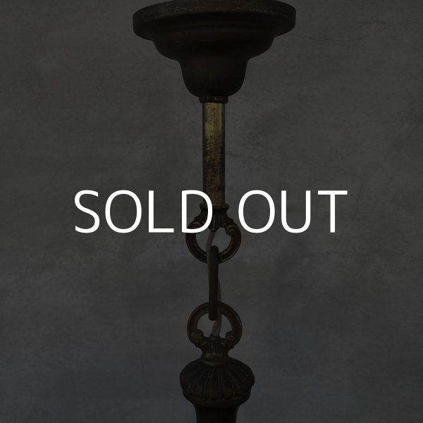 画像2: VINTAGE ANTIQUE LIGHT HUBBELL ヴィンテージ アンティーク シャンデリア 吊り下げライト  照明 / 3灯 ライト ランプ ペンダントライト オパールセント 天井照明 店舗什器 アメリカ USA  (2)