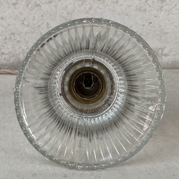 画像5: VINTAGE ANTIQUE LAMP ヴィンテージ アンティーク 吊り下げライト / ライト ペンダントライト ガラスシェード  スカート 天井照明 アメリカ (5)