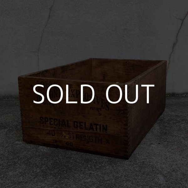 画像1: VINTAGE ANTIQUE WOOD CRATE WOODEN BOX DUPONT ヴィンテージ アンティーク ウッドボックス 木箱 / コレクタブル 収納 ケース ガレージ ガーデニング 店舗什器 アメリカ USA  (1)