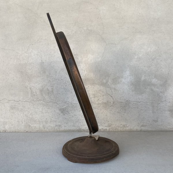 画像3: VINTAGE ANTIQUE MIRROR STANDMIRROR JAPANNED ヴィンテージ アンティーク 鏡 スタンドミラー ジャパンド ジャパンカラー / コレクタブル アイアン 鉄 ショップ 店舗什器 アメリカ (3)