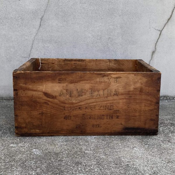 画像4: VINTAGE ANTIQUE WOOD CRATE WOODEN BOX  ATLAS POWDER CO. ヴィンテージ アンティーク ウッドボックス 木箱 / コレクタブル 収納 ケース ガレージ ガーデニング 店舗什器 アメリカ USA  (2) (4)