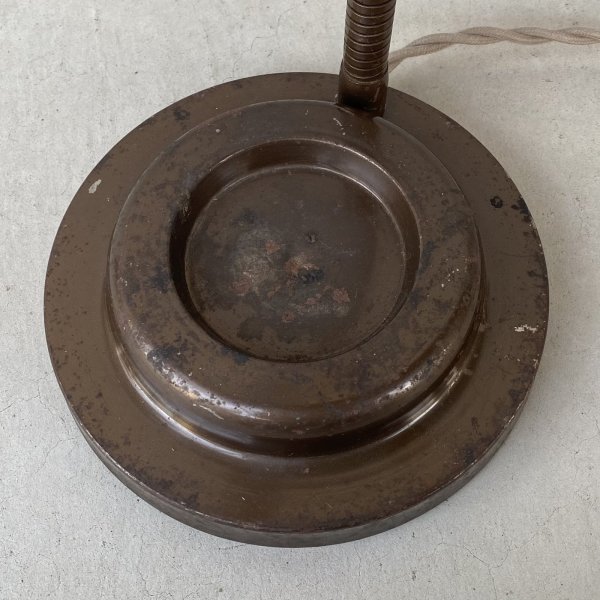 画像7: VINTAGE ANTIQUE DESKLAMP ヴィンテージ アンティーク デスクランプ スタンドライト 卓上ライト 照明 / グースネック インダストリアル アイアン 鉄 店舗什器 アメリカ (7)