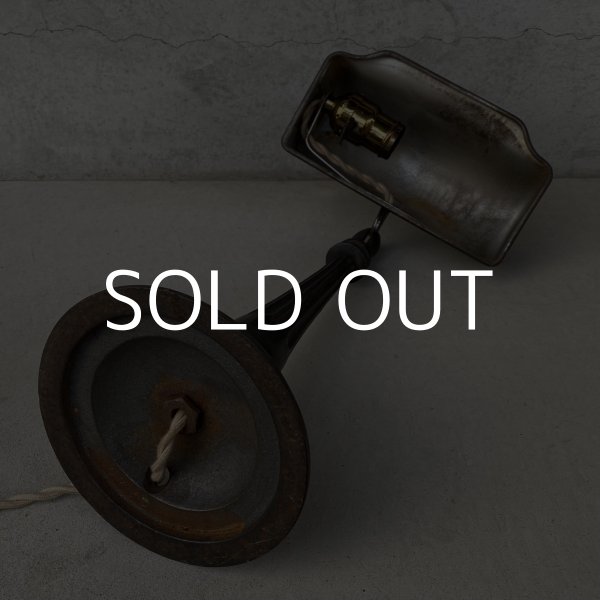 画像6: VINTAGE ANTIQUE DESKLAMP ヴィンテージ アンティーク デスクランプ スタンドライト 卓上ライト テーブルランプ 照明 / アイアン 鉄 店舗什器 アメリカ (6)