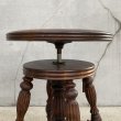 画像7: VINTAGE ANTIQUE PIANO CHAIR STOOL  ヴィンテージ アンティーク ピアノチェア スツール 椅子 / 回転いす ウッド 木製 家具 店舗什器 アメリカ (1) (7)